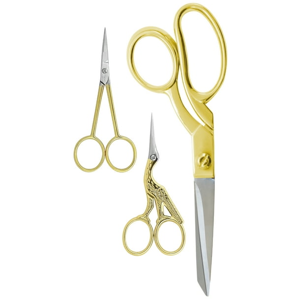 Westcott Embroidery Scissors Set, 3.5" 4", 9", Stainless Steel, for