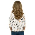 thumbnail image 5 of Abcomgle Girls 3/4 Sleeve Shirts 7-8 Crewneck 3/4 Sleeve Dog Graphic Tops Summer Trendy Cotton Tshirt Cute Girls Blouse, 5 of 5