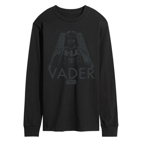 Star Wars - Grey Mono Darth Vader - Men's Long Sleeve Tee