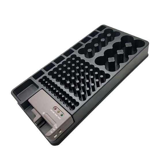 caja de la batería del probador del poder del estante del organizador del almacenamiento de la batería aa aaa 9v 98 tenedor Sunnimix Organizador del estante del almacenaje