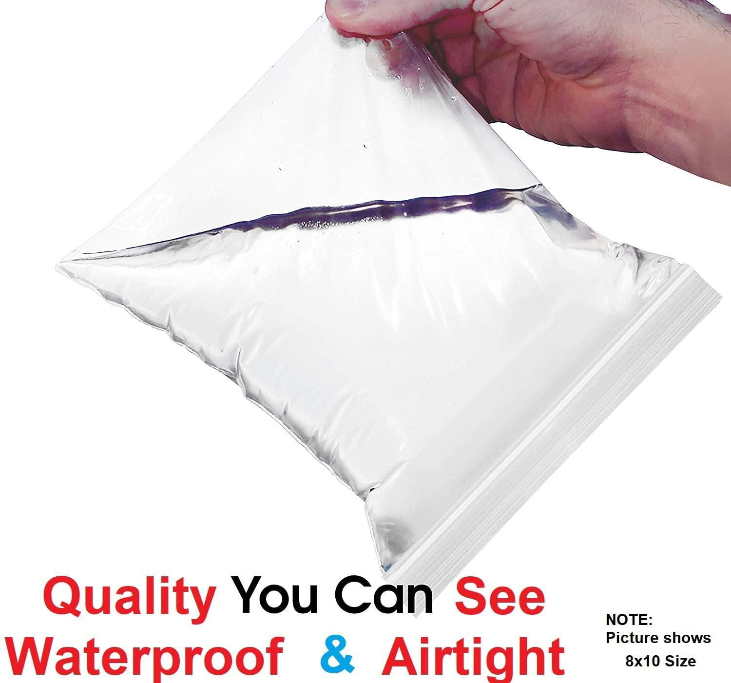 100 Pcs- 8 x 10 Brochure 2 Mil Reclosable Plastic Zip Poly Bags- Clear Resealable Sealing Storage Ziplock Bag for Clothing T-Shirt Handicraft Gift Prints 