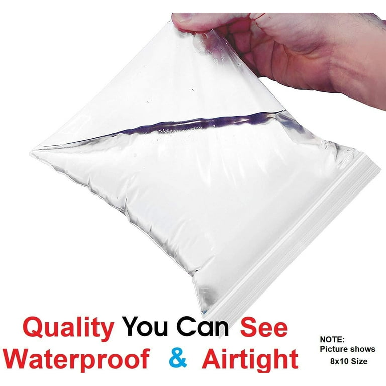 Clear Reclosable Zip Lock Bags - 4 Mil Thick, Food Grade Plastic