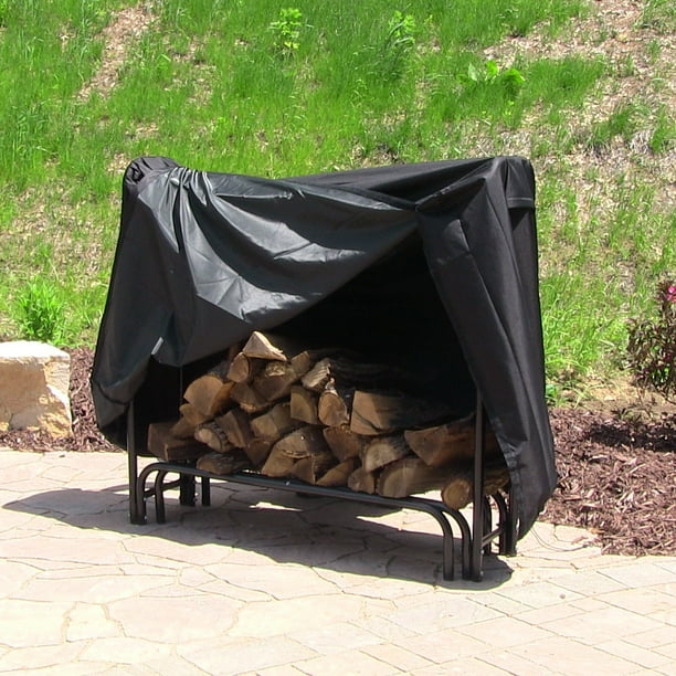 Sunnydaze Heavy Duty Firewood Log Rack Cover, Size and Color Options