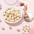 thumbnail image 3 of 400pcs 12mm Natural Wood Beads Wooden Macrame Beads Small Unfinished Large Hole Round Ball Smooth Loose Spacers Findings Accessories, 3 of 7