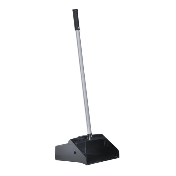 BWK02600 34 in. Plastic/Aluminum Handle 11-3/4 in. Wide Lobby Dust Pan - Black/Silver