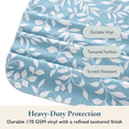 thumbnail image 3 of ComfiTime Vinyl Tablecloth - 52 x 70 Wipeable Plastic Table Cover, Flannel-Backed, Waterproof, Easy-Clean, Leafy Vines, 3 of 10