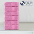 thumbnail image 3 of Mocassi Turkish Cotton Washcloth Set, 6-Pack, 13" x 13", Highly Absorbent - Soft Bathroom Towels, Light Pink, 3 of 5