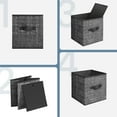 thumbnail image 5 of LEDREM 10.2" Storage Cubes Organizer 6-Pack Foldable Fabric Bins with Double Handles, Cube Shelves Organizer for Clothes, Toys, Classic Black, 5 of 5