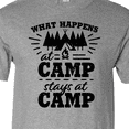 thumbnail image 4 of Inktastic What Happens at Camp Stays at Camp with Tent and Woods T-Shirt, 4 of 5