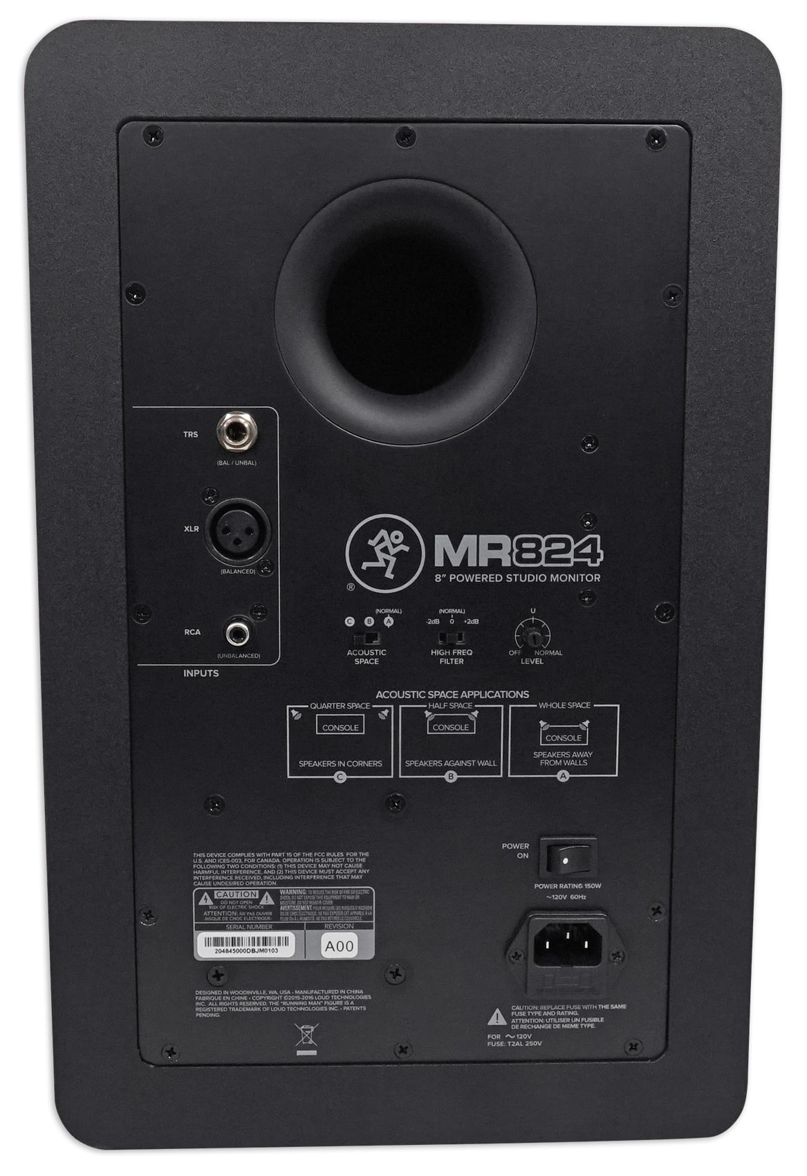 Mackie MR824 8” 85w Powered Studio Monitor Class A/B Bi-Amp Speaker+Headphones