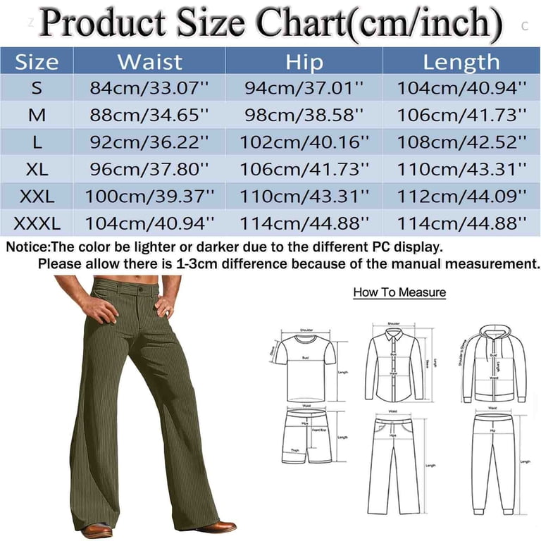 HAORUN Men Flared Formal Dress Pants Slim Fit 60s 70s Vintage Bell Bottom Trousers