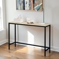 thumbnail image 3 of GZXS 41.3 Inch Console Table, Modern Entryway Table with Metal Frame, Behind Couch Table for Hallway, Living Room, Light Walnut, 3 of 7