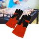 thumbnail image 3 of 1 par de guantes gruesos resistentes a altas temperaturas para barbacoa, fuego de acampada al aire libre, 3 of 8