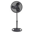 thumbnail image 2 of Lasko 16 Inch Oscillating 3 Speed Adjustable Pedestal Stand Fan Black (2 Pack), 2 of 5