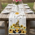 thumbnail image 4 of Gnomes Sunflower Table Runner - 72 Inch Long Bees Branches Floral Wooden Cotton and Linen Blended Dress Scarves Farmhouse Table Runner for Kitchen Dining, Coffee Table, 13" x 72", 4 of 8