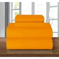 thumbnail image 3 of Mocassi 4-Piece Deep Pocket Bed Sheet Set, Three-Line Design 1500 Thread Count Microfiber, Wrinkle and Fade Resistant, King, Orange, 3 of 5