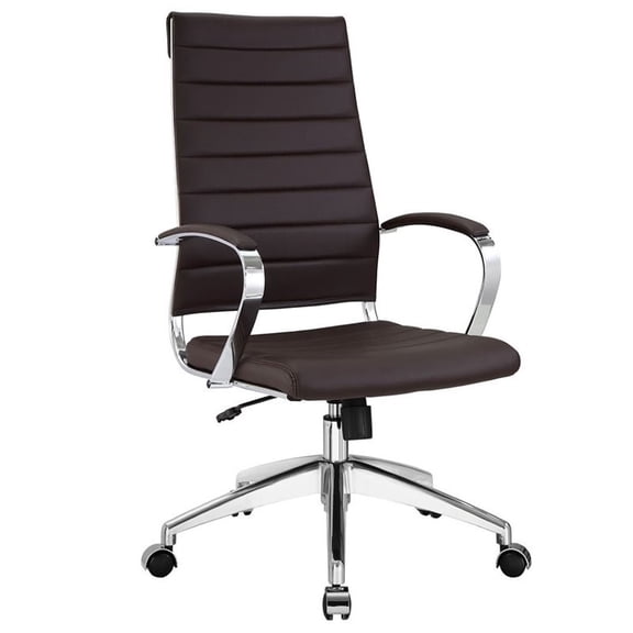Scranton & Co Modern High Back Office Chair in Brown