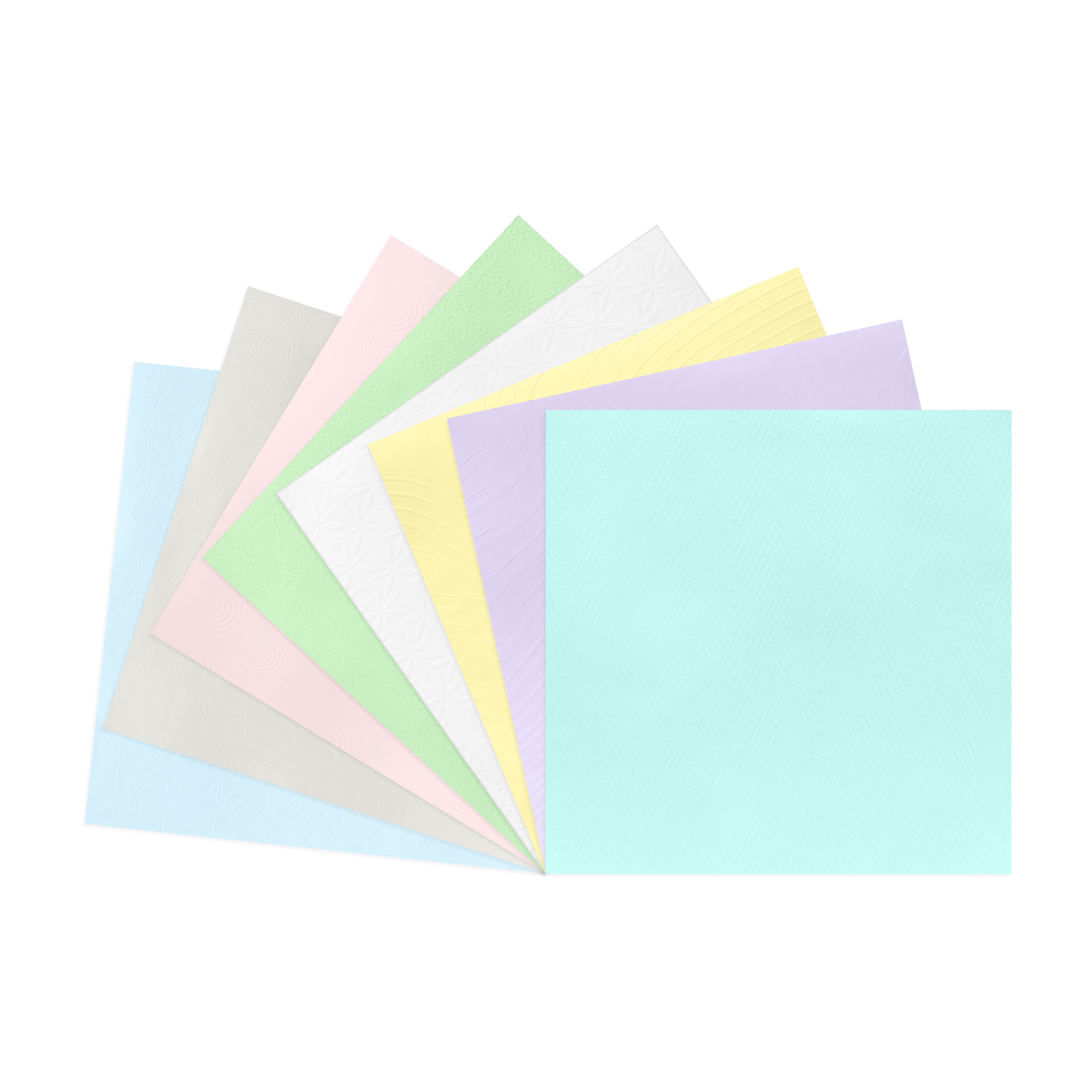 Recollections Embossed Paper Pad, Textured Wallpaper-Style Scrapbook Cardstock, Assorted Colors, 12" x 12", 6-Pack (348 Total Sheets)