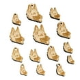 thumbnail image 1 of German Shepherd Dog Head Wood Mini Charms Shapes DIY Craft Jewelry - No Hole - 18mm (17pcs), 1 of 7