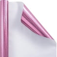 thumbnail image 2 of Pink Holographic Wrapping Paper Roll for Girls, Valentine's Day Stars Gift Wrap Birthday, Wedding, Mother's Day, Christmas, 17 Inches x 16.4 Feet, 2 of 4