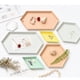 thumbnail image 3 of Bandeja de Almacenaje Organizador de Escritorio de material acero Inoxidable Poligonal XS amarillo, 3 of 9