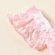 IBTOM CASTLE Baby Girl 1st Birthday Outfit Lace Tulle Romper Princess Tutu Dress Headband Shiny ONE Cake Smash Photo Shoot Clothes 12-18 Months Pink