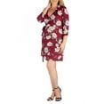 thumbnail image 3 of 24/7 Women's Plus Size Comfort Apparel Criss Cross Neckline Cold Shoulder Plus Size Dress, 3 of 3
