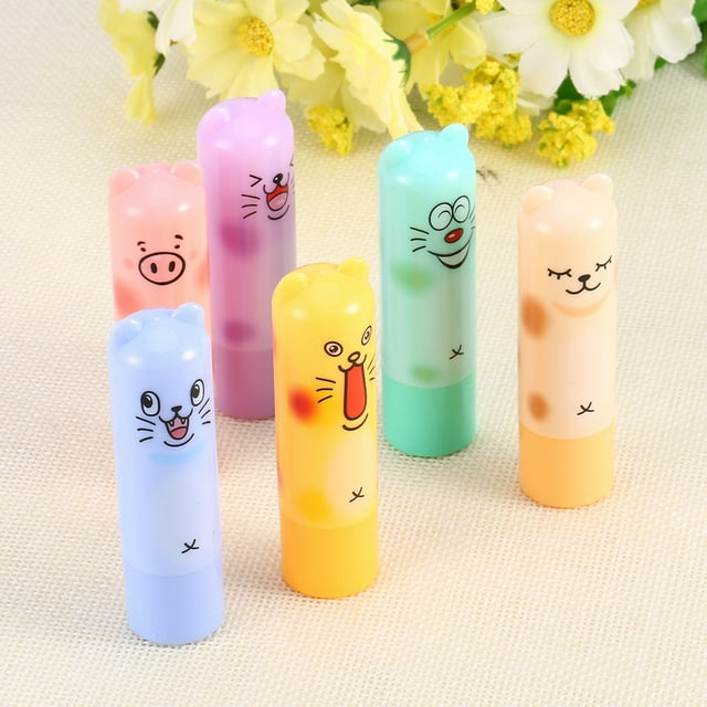 Bálsamo Labial, Pomada Labial Antigrietas, Pomada De Bálsamo, Pomada Labial Hidratante De Dibujos Animados Incoloro Lindo, Regalo Para Mujeres Y Hombres
