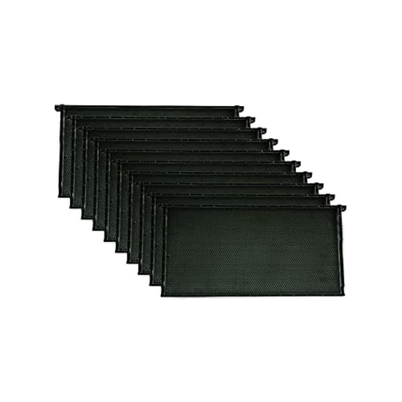 Marcos para apicultura Mann Lake de 23 cm recubiertos con cera de abeja, paquete de 10