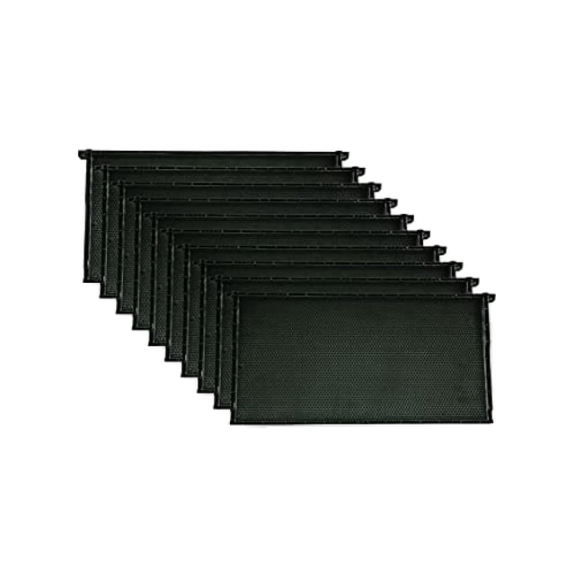 Marcos para apicultura Mann Lake de 23 cm recubiertos con cera de abeja, paquete de 10