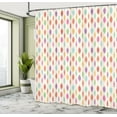 thumbnail image 4 of Ambesonne Retro Shower Curtain, Bohemian Colorful Feathers, 69"Wx75"L, Eggshell and Multicolor, 4 of 4