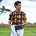 thumbnail image 3 of Fotbe Beer Bottles1 Camiseta Polo de Golf para Hombre con Estampado – Camisa Deportiva Transpirable con Cuello Abotonado-XX-Large, 3 of 6