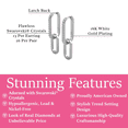 thumbnail image 3 of Cate & Chloe Remington 18k White Gold Plated Women's Dangle Chain Link Earrings, Swarovski Crystals, 3 of 8