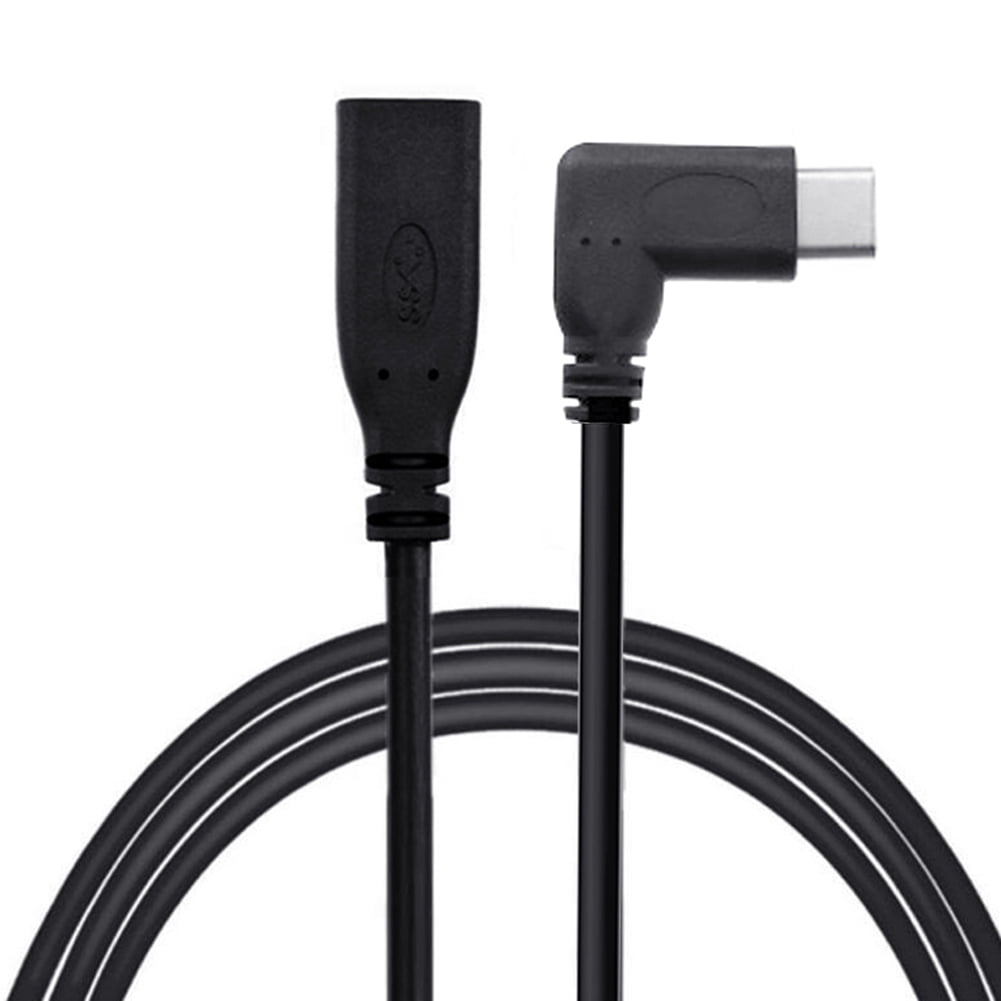 Grofry Right Angle USB 3.1 Type C Male to USBC Female Extension Data Cable,0.5M,Type C Male to