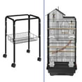 thumbnail image 5 of ModFusion 62" Metal Bird Cage Playtop Rolling Stand for Parakeet Lovebird Sun Conure Black, 5 of 10