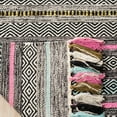 thumbnail image 4 of SAFAVIEH Montauk Lorenzo Striped Cotton Runner Rug, Black/Multi, 2'3" x 8', 4 of 6