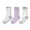 Purple White, variant on Girls Ruffle Crew Socks, 3-Pack Mixed Fabric Socks, Seamless Cute Kids Socks for Everyday Wear (3–11 Years)