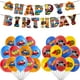 thumbnail image 2 of Suministros para fiestas de Hot Wheels, globos de carreras para decoración de fiestas, banderas para niños, pancartas de feliz cumpleaños, globos de carreras a cuadros con llamas blancas y negras, 2 of 5