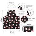 thumbnail image 7 of Black Christmas Santa Apron-Garden Aprons for Women with Pockets-Cotton Linen Waterproof Kitchen Cooking Gardening Aprons Adjustable for Kitchen,Cooking,BBQ and Salon 32"x27", 7 of 7