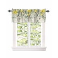 thumbnail image 3 of Window Valance Rod Pocket Short Curtain Panel Lemon Eucalyptus Leaves Summer Fruit Valances for Kitchen Windows,Pastoral Floral Retro Letter Curtain Valance Drapes for Bedroom Bathroom 54x18in, 3 of 8