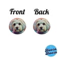 thumbnail image 4 of Maltese Dog Pop Art Christmas Tree Holiday Round Ceramic Ornament, 4 of 7