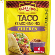Old El Paso Chicken Taco Seasoning, 0.85 Oz. Packaging may vary