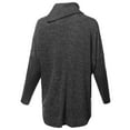 thumbnail image 2 of FashionOutfit Women's Loose Fit Drop Shoulder Cowl Neck Sweater with Button Detail Top - MADE in USA, 2 of 4