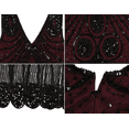 thumbnail image 7 of PrettyGuide 1920s Dress for Women Gatsby V Neck Sequin Oval Fringe Flapper Dresses Roaring 20s Party, X-Large, 7 of 7