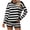Black women striped lounge set a1, variant on Cagogo Women's Striped 2 Piece Lounge Set Casual Round Neck Long Sleeve Sweater Shorts Matching Outfits Loose Comfy Pajamas Airport Travel Clothes, Sky Blue XL
