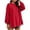 #1Red, variant on MYAOYINo Boundaries Cozy Oversized Long Sleeve Tee Women's Side Split Crew Neck Tunic Sweatshirt