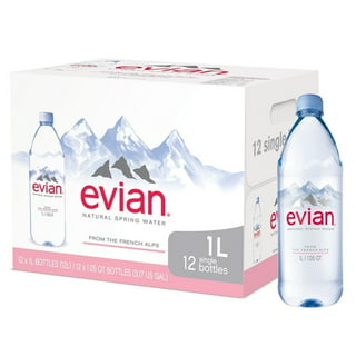 evian Natural Spring Water 500 mL/16.9 Fl Oz (Pack of 6), Bottled Naturally