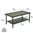 thumbnail image 2 of Dextrus Indoor Outdoor Wicker Coffee Table,Patio Furniture Rectangle Outside Side Table-Black, 2 of 6