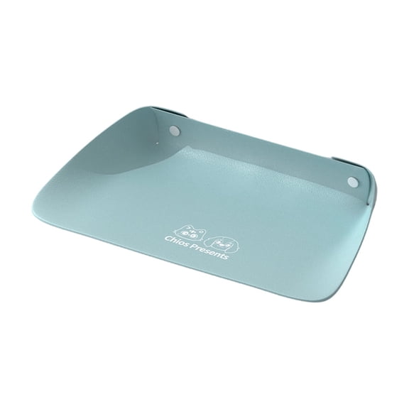 Semi-Enclosed Pet Feeding Mat, Thickened Leather Cat Bowl Pad, Waterproof and Oil-Proof Dog Food Tray, Non-Slip Protective Floor Mat for Pets