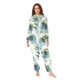 thumbnail image 2 of FORMRS Onesies Pajama for Adults Unisex Hoodie Winter Jumpsuit One Piece Sleepwear, Sizes S-2XL, Peacock Feather, 2 of 7